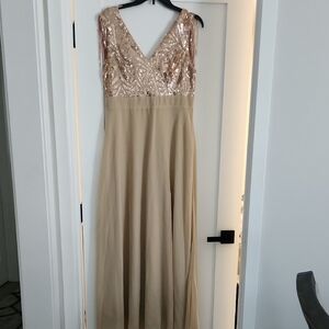 Elegant Sequin and Chiffon Gown